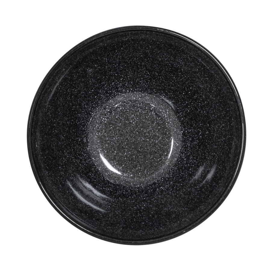 Artisan Granite Vitrified Fine China Black Round Side Bowl 14cm