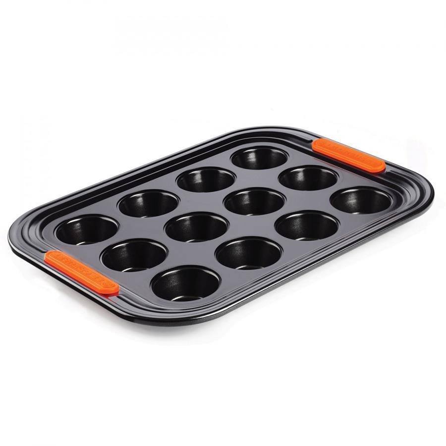Le Creuset Muffin Tray 12 Cup Non-Stick Coated Carbon Steel 40x30cm