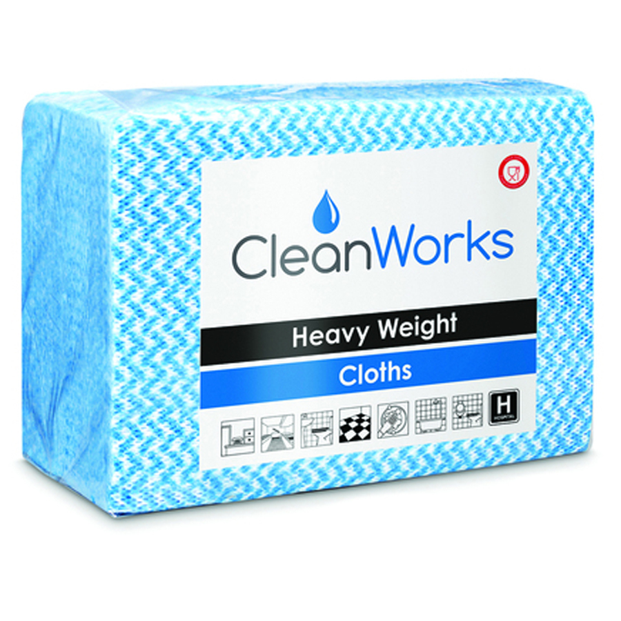 Cleanworks Heavy Weight Hygiene Cloth 80gsm Blue