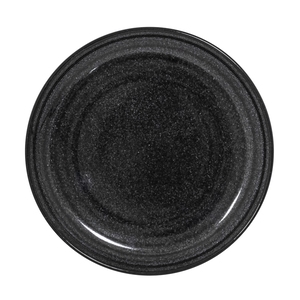 Artisan Granite Vitrified Fine China Black Round Plate 17cm