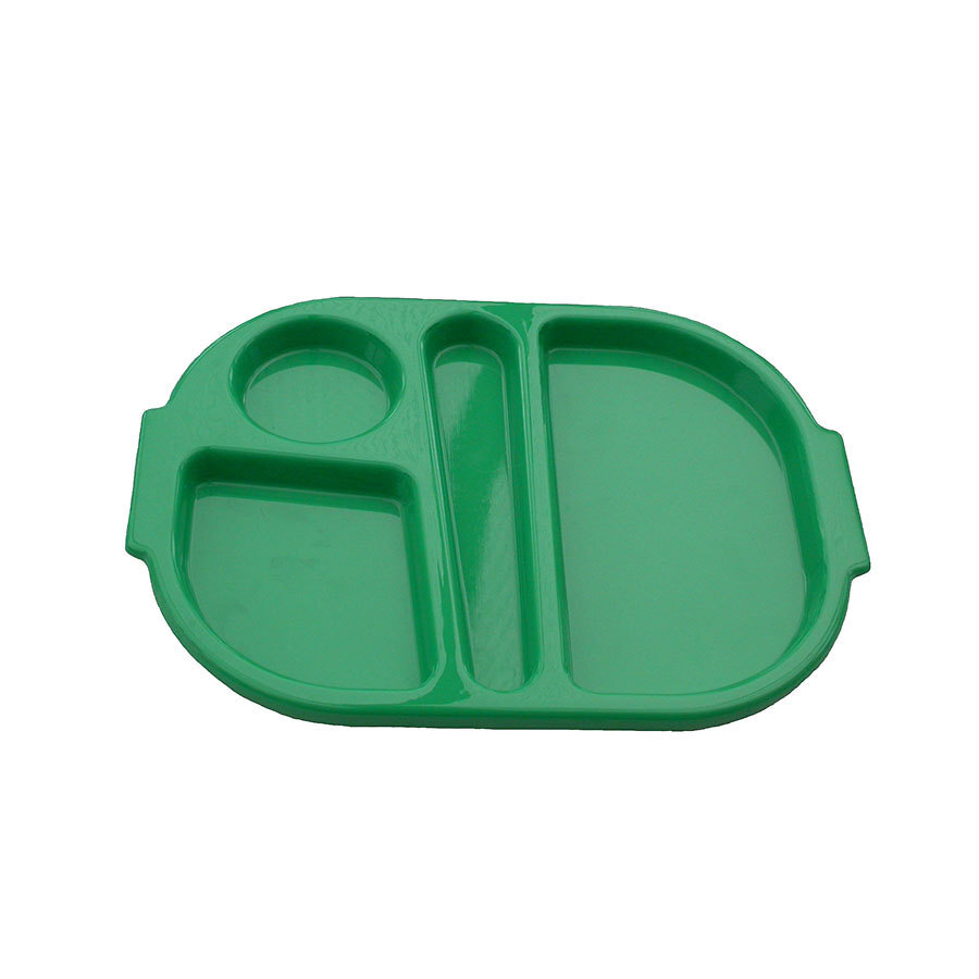 Harfield Polycarbonate Emerald Green 4 Compartment Large Meal Tray 38x28cm