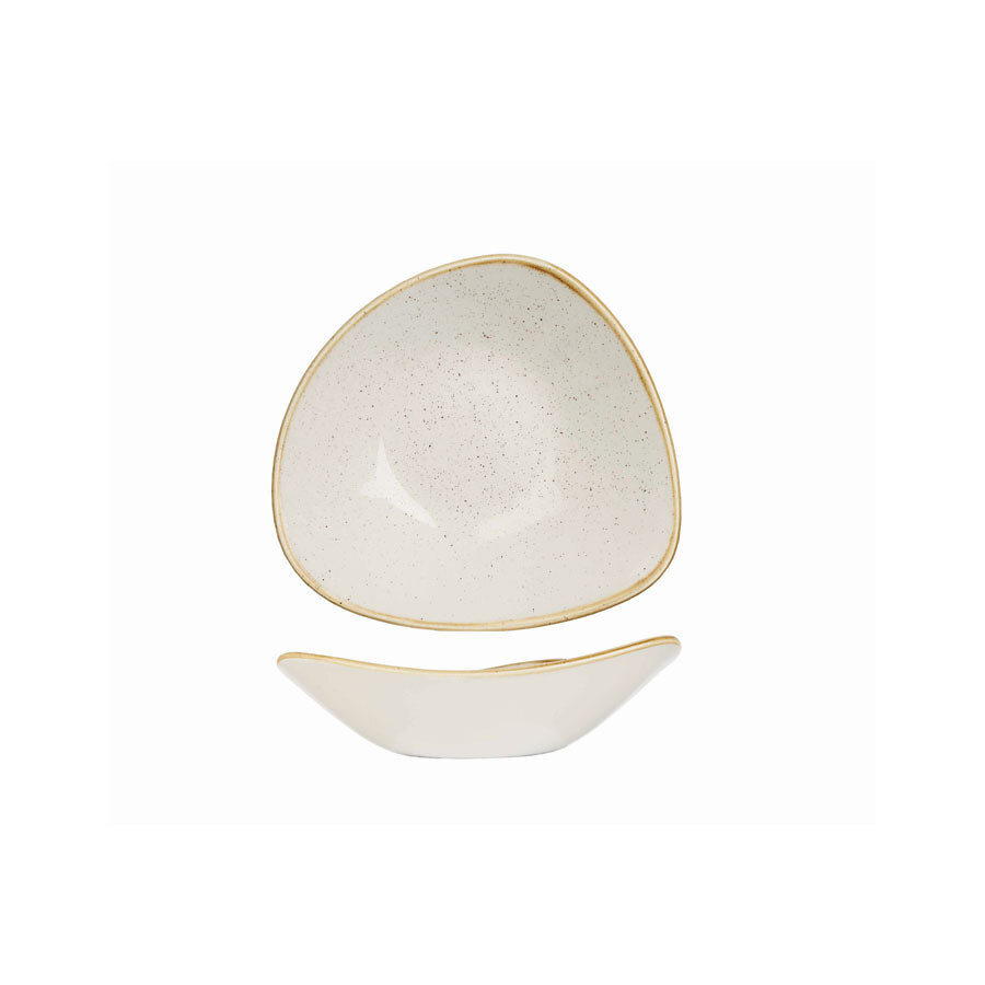 Churchill Stonecast Vitrified Porcelain Barley White Triangular Bowl 18.5cm 37cl 13oz
