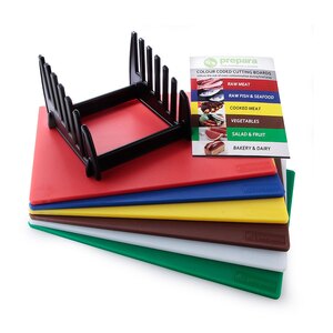 Prepara Chopping Boards Set With Wall Chart And Rack