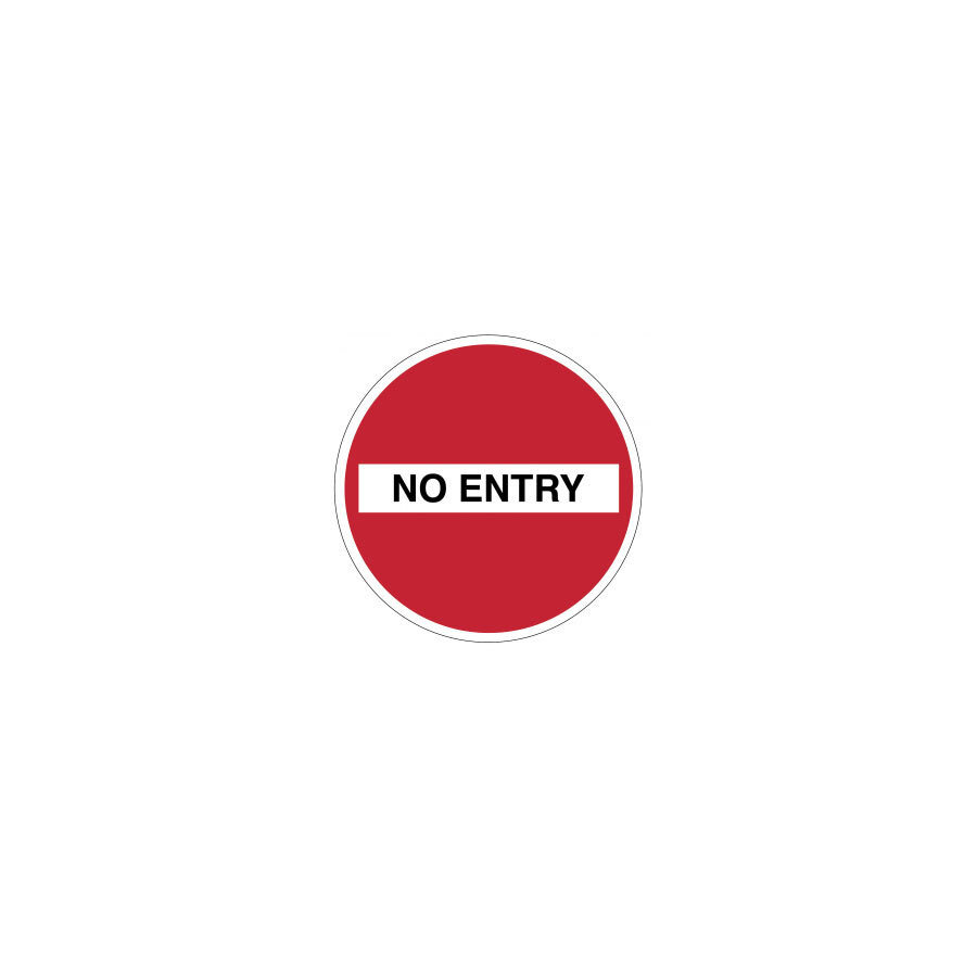 Mileta Safety Sign - No Entry Floor And Wall Graphic 400mm Dia
