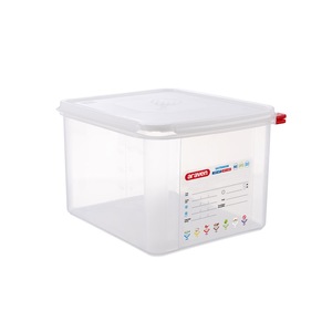 Araven Polypropylene Airtight Container Gastronorm 1/2 12.5ltr With ColourClips and Label