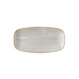 Churchill Stonecast Raw Vitrified Porcelain Grey Oblong Plate 29.8x15.3cm