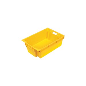 Solid Stack-Nest Container With Hand-holes White 600x400x200mm