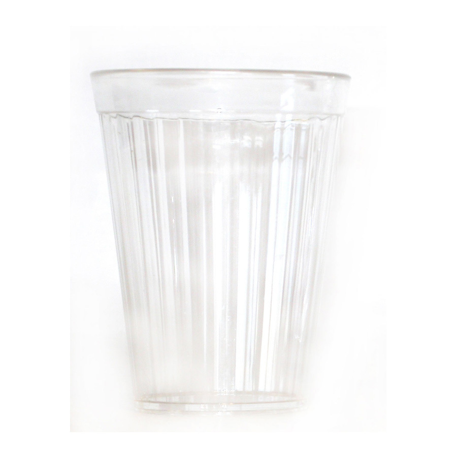 Harfield Antibacterial Polycarbonate Clear Fluted Tumbler 20cl 7oz