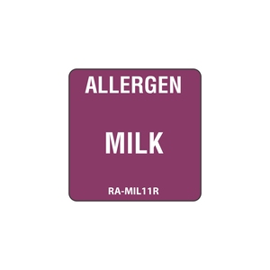 Milk Allergen Label Purple 2.5x2.5cm