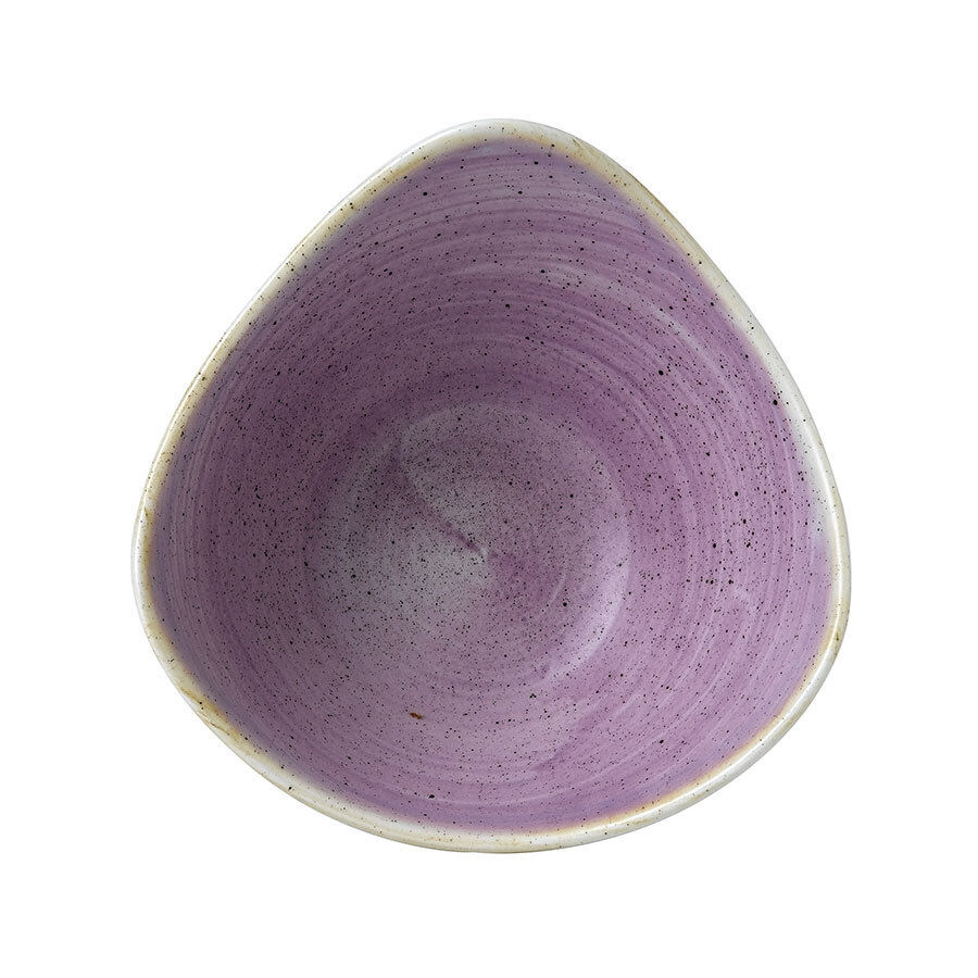 Churchill Stonecast Vitrified Porcelain Lavender Triangular Bowl 15.3cm 26cl 9oz