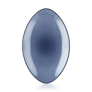 Revol Equinoxe Porcelain Cirrus Blue Oval Plate 35x22.3cm