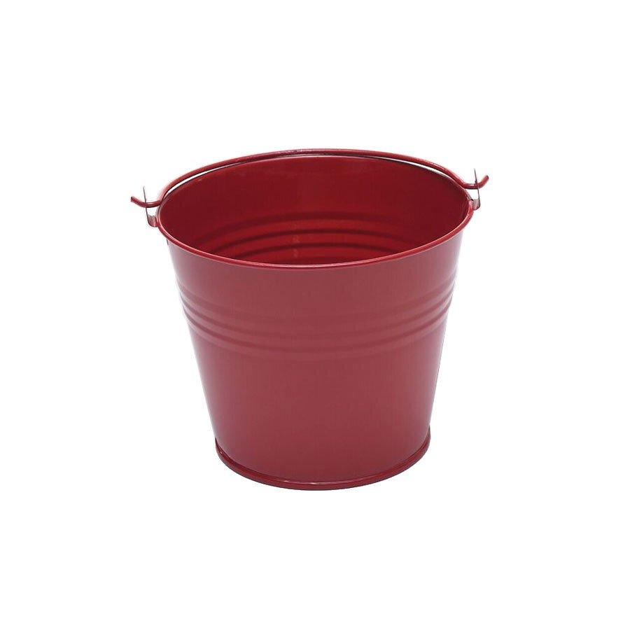 Craftmill Red Round Metal Bucket 6x5.4cm