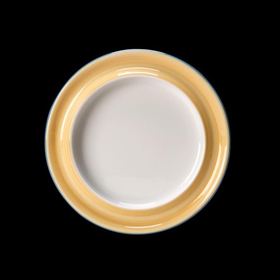 Steelite Freedon Vitrified Porcelain Yellow Round Plate 8.5 Inch 21.6cm