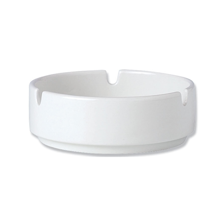 Steelite Simplicity Vitrified Porcelain White Round Ashtrays Stackable 10.25cm