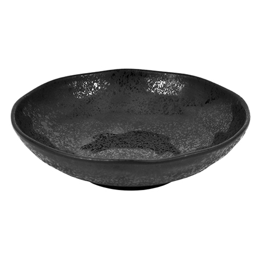 Dalebrook Pigment Melamine Noir Round Crackle Glaze Bowl 240x50mm 1.3 Litre