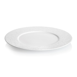 Guy Degrenne L Couture Porcelain White Round Wide Rim Dinner Plate 32cm