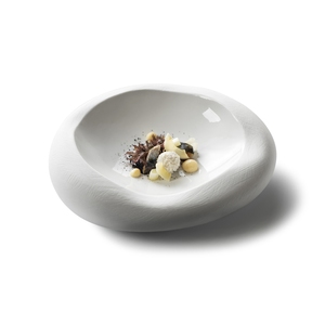 Pordamsa Nuages Porcelain Gloss/Matte White Round Bowl 20cm