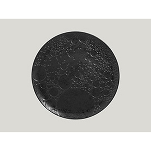 Rak Suggestions Create Vitrified Porcelain Black Round Embossed Plate 30cm