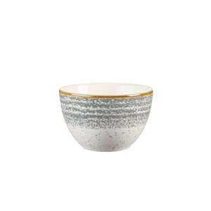 Churchill Studio Prints Homespun Vitrified Porcelain Stone Grey Round Sugar Bowl 9.8x6.2cm