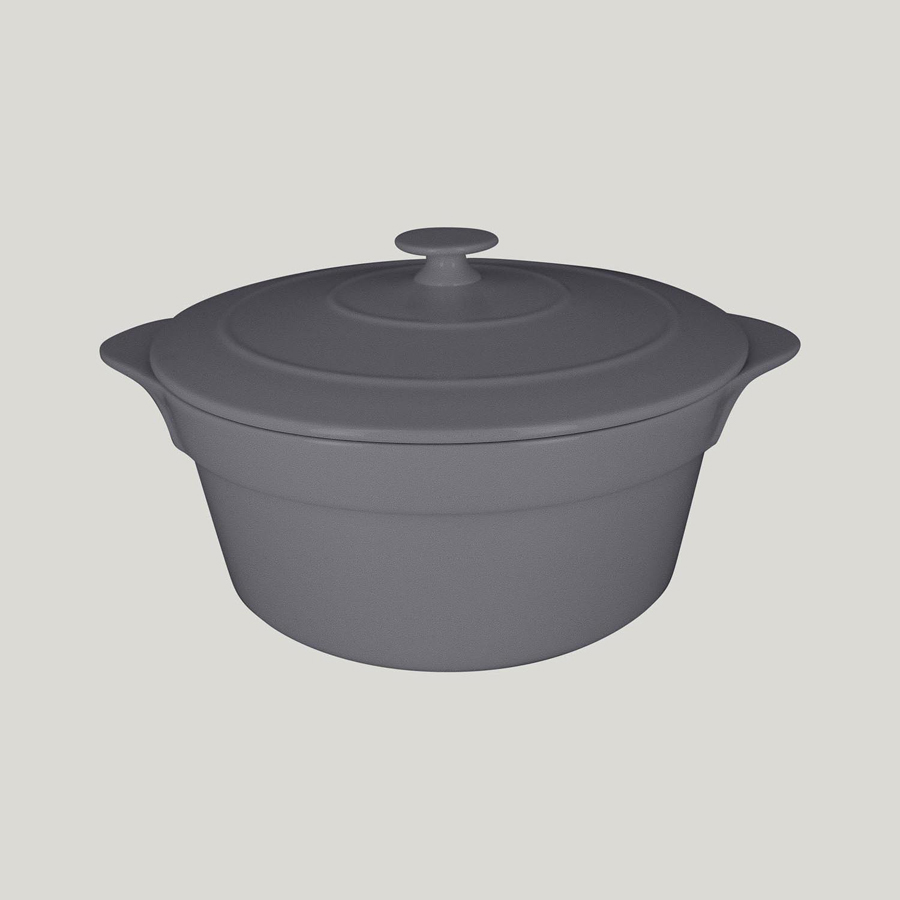 Chef's Fusion Round Cocotte & Lid Grey 28cm