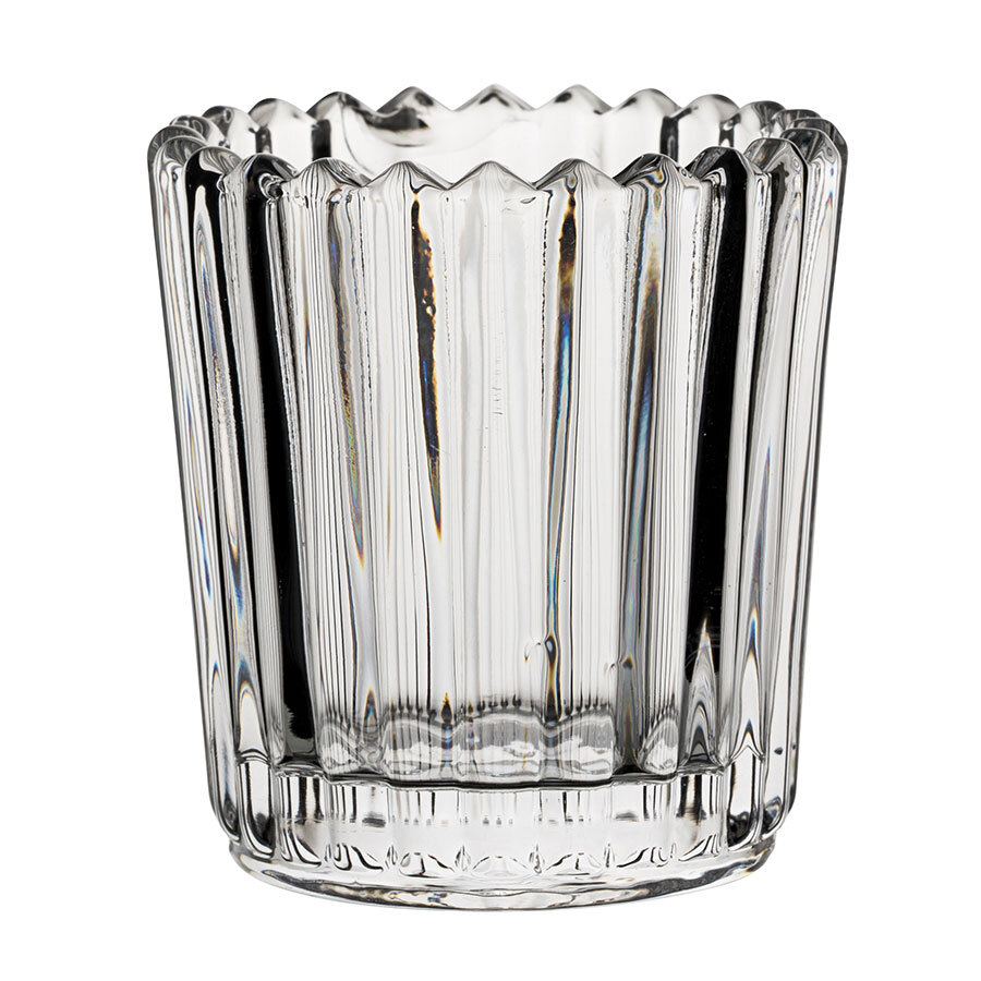 Large Ribbed Clear Nightlight Holder