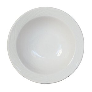 Steelite Spyro Vitrified Porcelain White Round Stone Rim Bowl 13.5cm