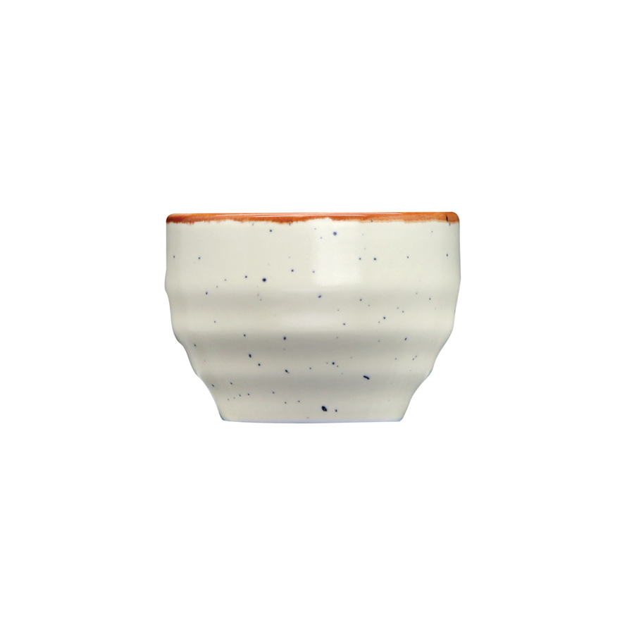 Artisan Coast Vitrified Fine China Cream Round Globe Dip Pot 2.5oz