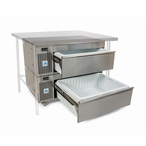 Adande VCS2/RT VariTemp Chefbase - Side Engine - 2 Std Drawers - Rollers & Feet - Cover Top