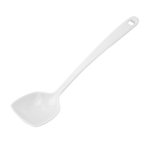 Solid Spoon White Melamine 22cm