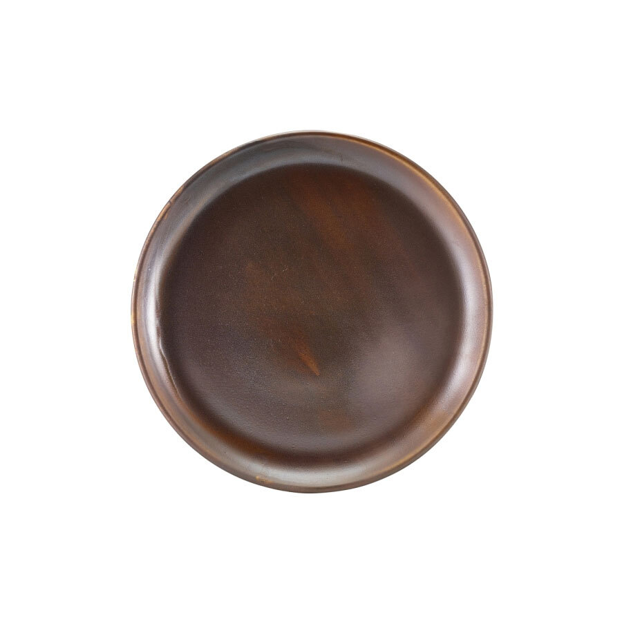 Genware Terra Porcelain Copper Round Coupe Plate 27.5cm