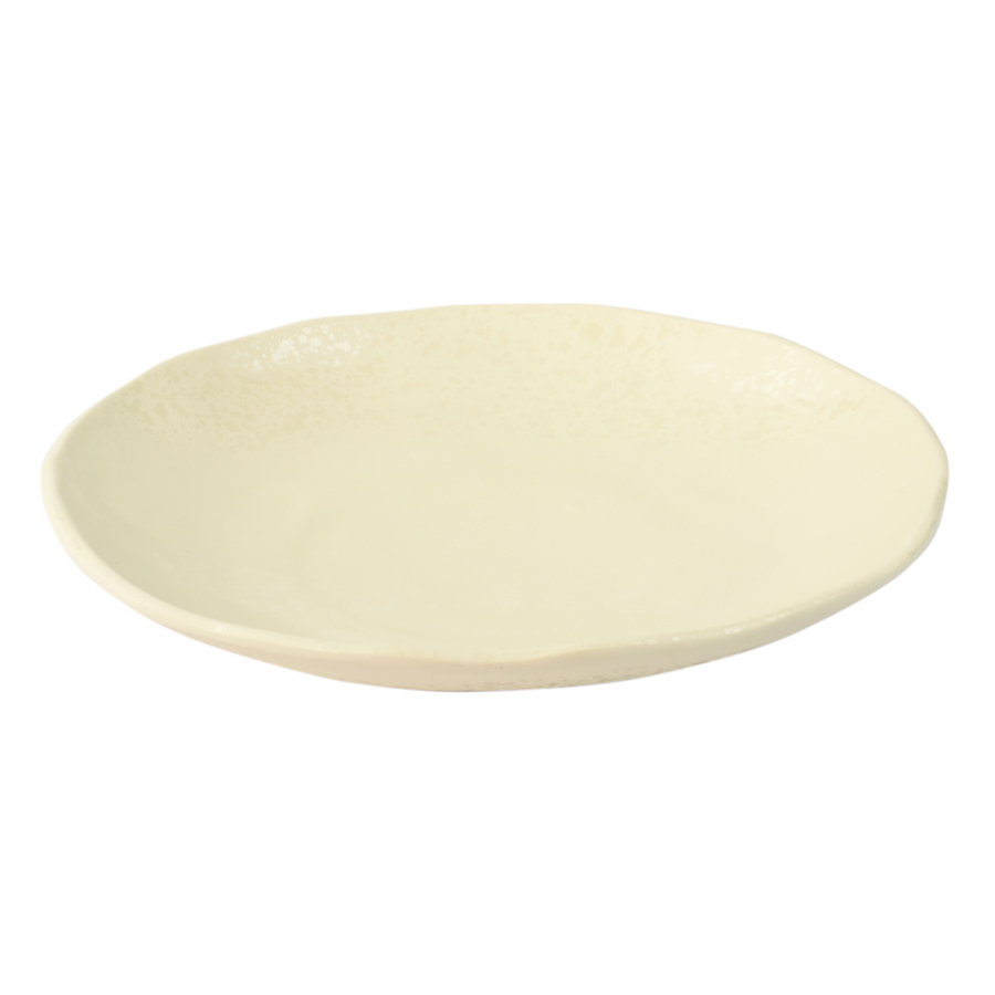 Dalebrook Mineral Melamine Parchment Round Crackle Plate 300x52mm