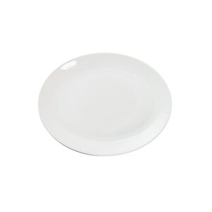 Great White Porcelain Oval Plate 24cm
