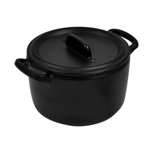 Black Melamine Casserole Pot 114x90x60mm