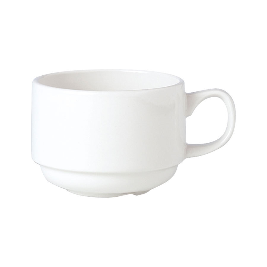 Steelite Simplicity Vitrified Porcelain White Stacking Cup 10oz