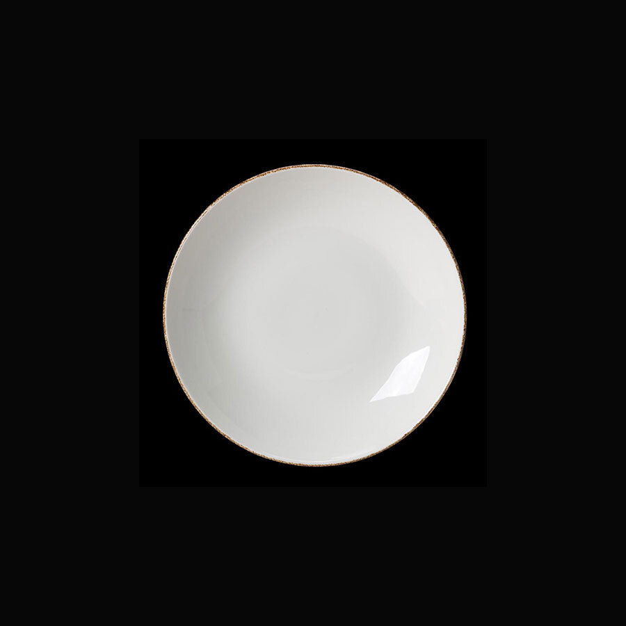 Steelite Brown Dapple Vitrified Porcelain Round Coupe Plate 15.25cm 6 Inch
