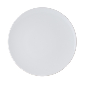 Astera Circuit Vitrified Porcelain White Round Coupe Plate 17 cm