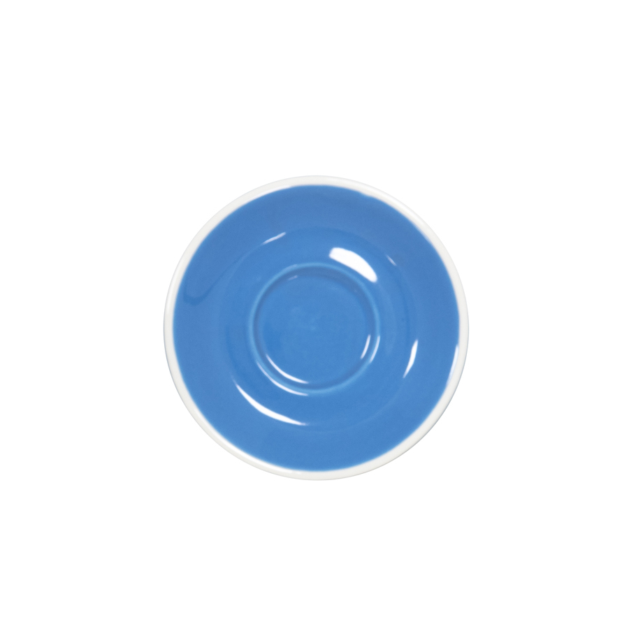Superwhite Café Porcelain Sky Blue Round Saucer 11cm