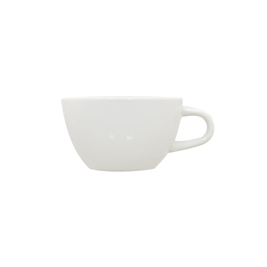 Superwhite Café Porcelain White Bowl Shaped Cup 23cl 8oz