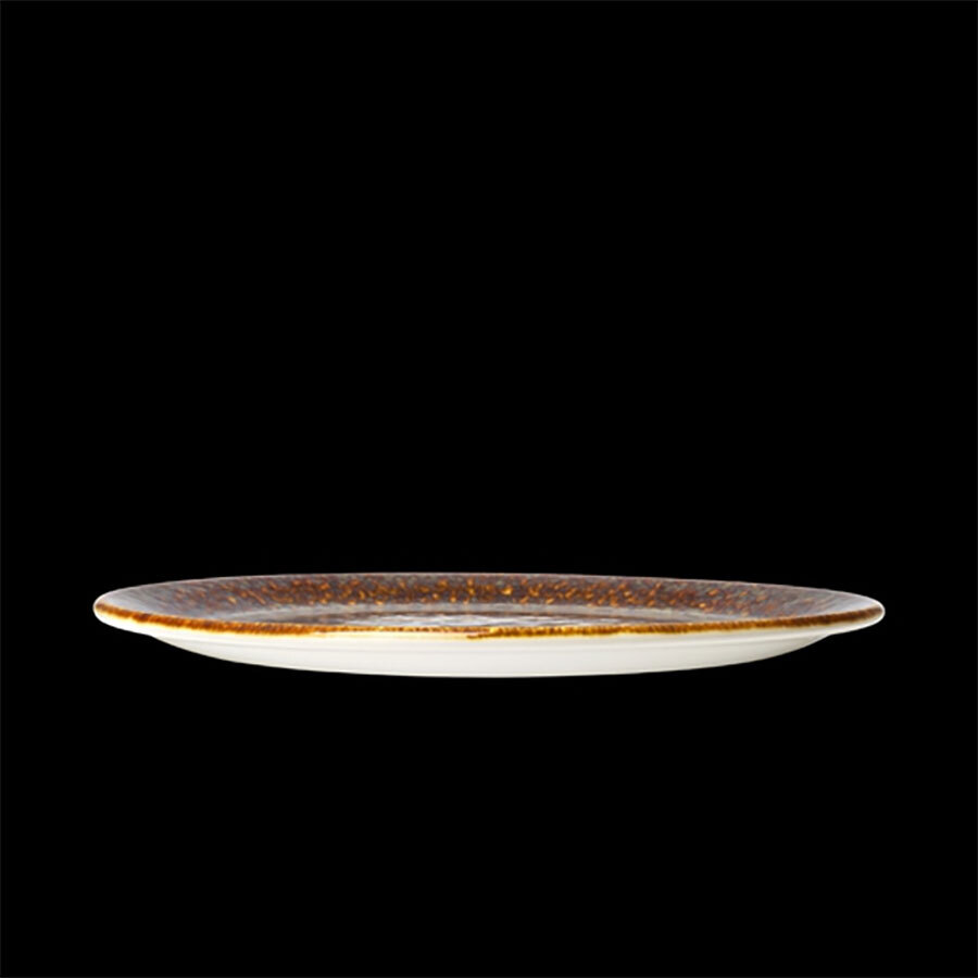 Steelite Vesuvius Vitrified Porcelain Amber Round Coupe Plate 15.25cm