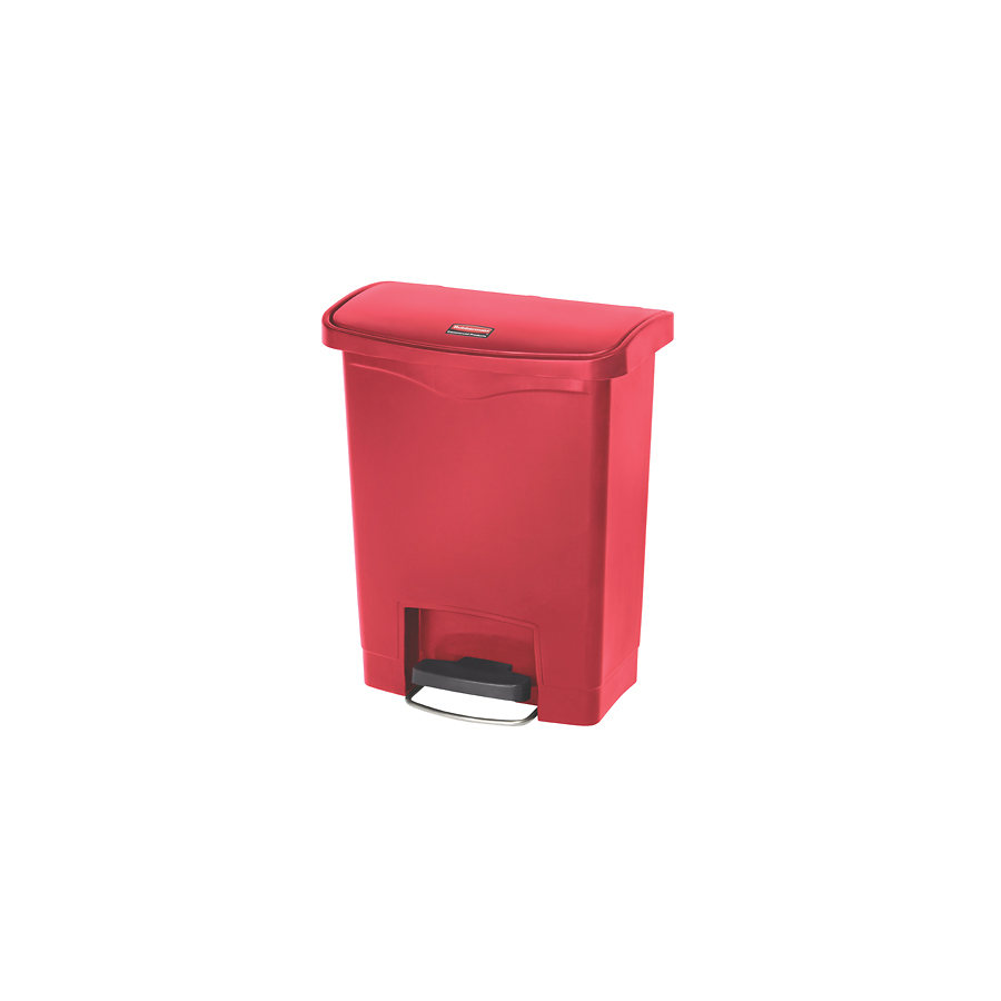 Rubbermaid Slim Step-On Bin Front Step 30 ltr Red