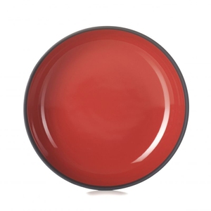 Revol Likid & Solid Ceramic Pepper Red Round Gourmet Plate 17.5x4.5cm 45cl