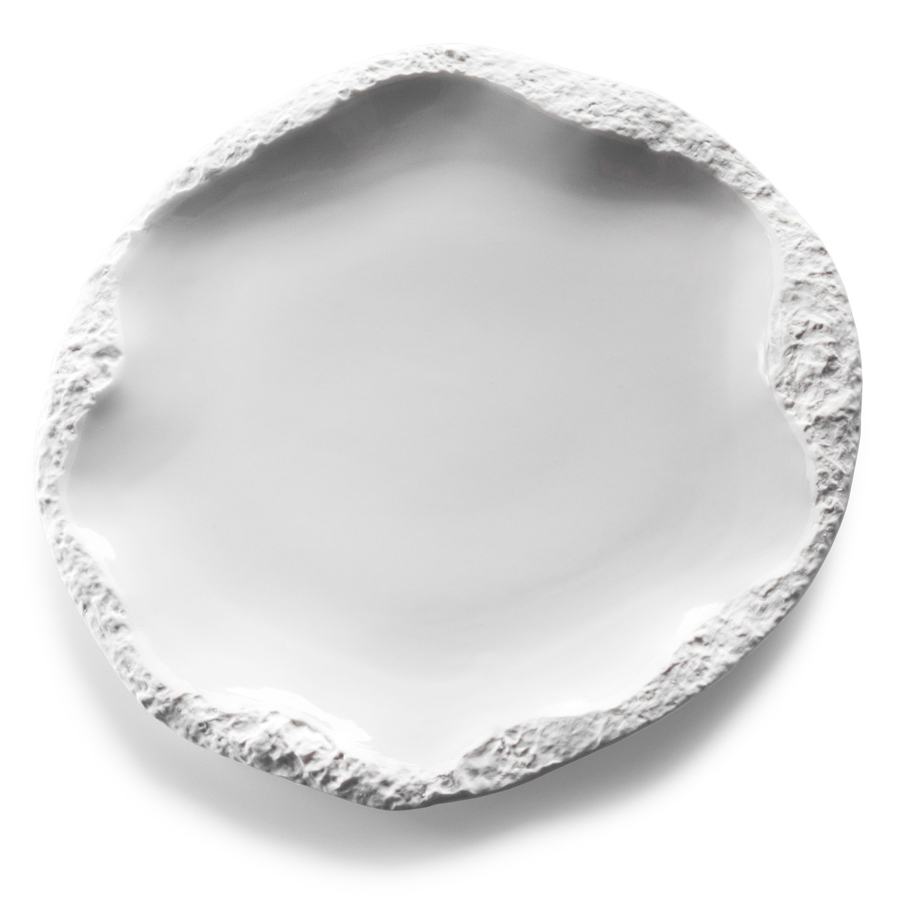 Pordamsa Roca Porcelain Gloss/Matte White Round Plate 30cm