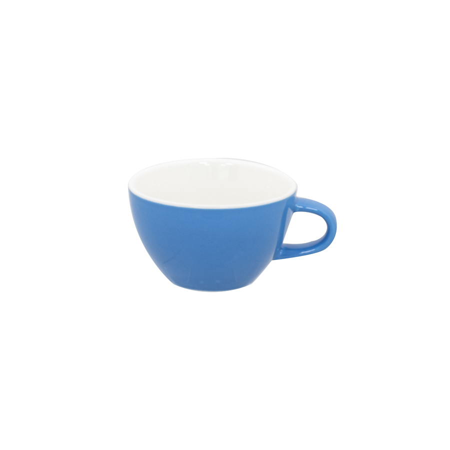 Superwhite Café Porcelain Sky Blue Bowl Shaped Cup 34cl 12oz