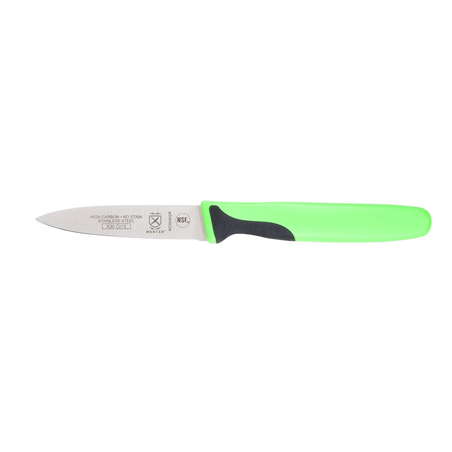 Mercer Millennia Colors® Paring Knife 3in With Santoprene® Handle Green