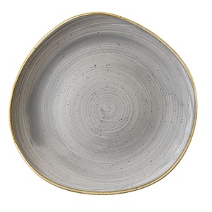 Churchill Stonecast Vitrified Porcelain Peppercorn Grey Organic Round Plate 28.6cm