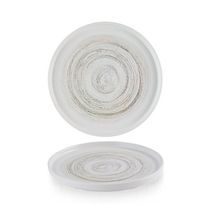 Churchill Elements Vitrified Porcelain Dune Round Walled Plate 21cm
