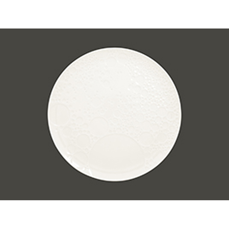 Rak Suggestions Create Vitrified Porcelain White Round Embossed Plate 30cm