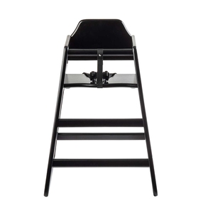 TableCraft Black Painted Wood Unassembled High Chair 50x50x73.5cm