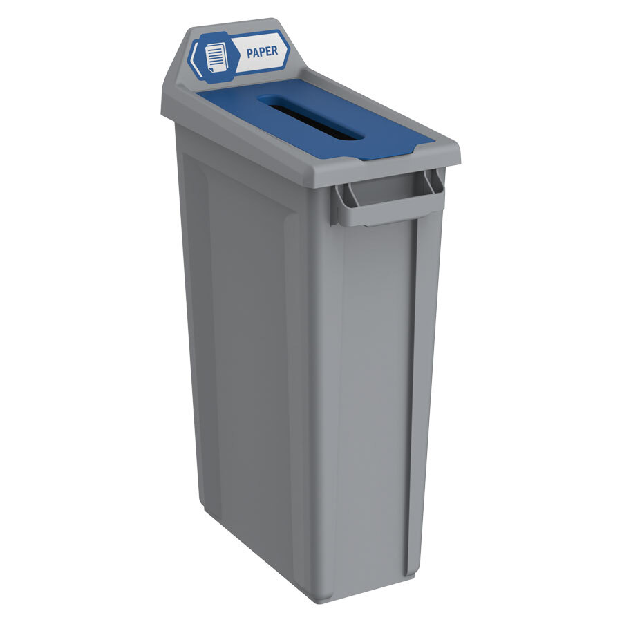 Trust Recycling Station 1 Stream Paper Grey HDPE 87ltr 50.7x27.2x89.9cm