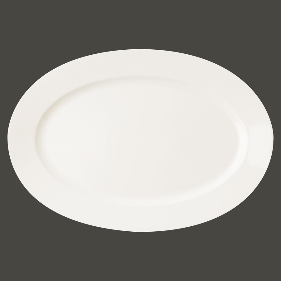 Rak Banquet Vitrified Porcelain White Oval Plate 45cm